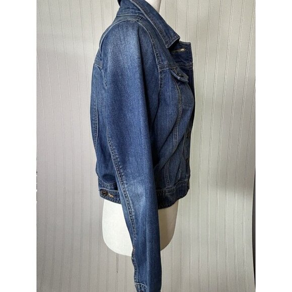 Gap 1969 Truckers Classic Medium Wash Denim Jacket Womens Medium Stretch - Picture 3 of 14